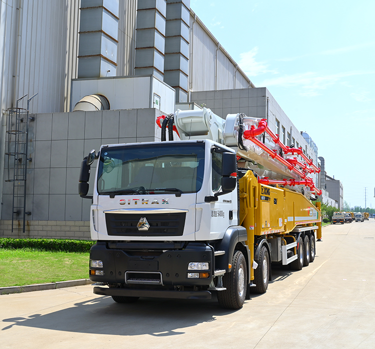 XCMG Schwing 67m big concrete pump with truck HB67V China concrete with sinotruk chassis truck price